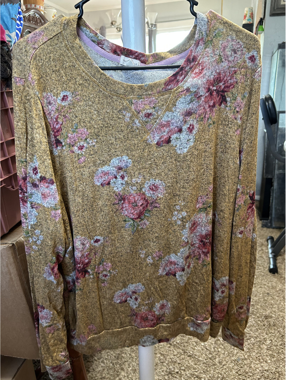 Mason & Belle XXL Floral Print Long Sleeve Sweatshirt